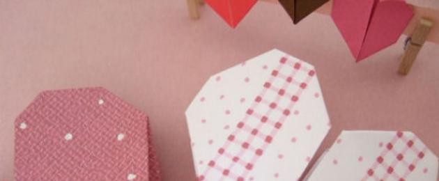 Kako narediti srce iz barvnega papirja.  Srce iz papirja: najbolj preprosta, obsežna in elegantna valentinova (75 fotografij)