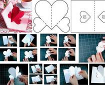 DIY papīra sirdis: vienkāršākie veidi, kā izveidot Valentīna kartīti