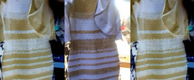 Kleita, kas ir zila.  Kādā krāsā ir kleita?  zinātnisks skaidrojums