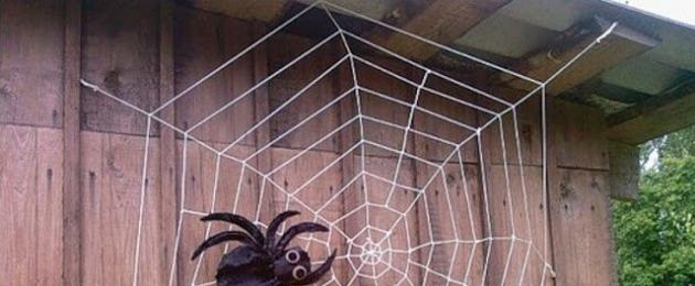 Паутина из марли на хэллоуин. Как сделать паутину из ниток на хэллоуин
