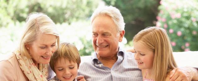Role prarodičů ve výchově.  Role prarodičů při výchově vnoučat