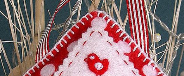Textilní řemesla pro nový rok vlastníma rukama.  Novoroční řemesla z tkaniny udělej si sám
